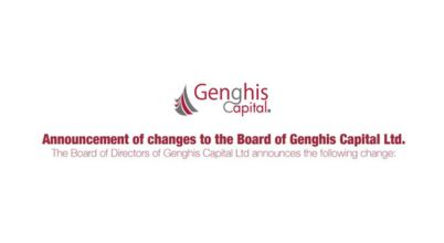 Announcement of changes to the Board of Genghis Capital Ltd.